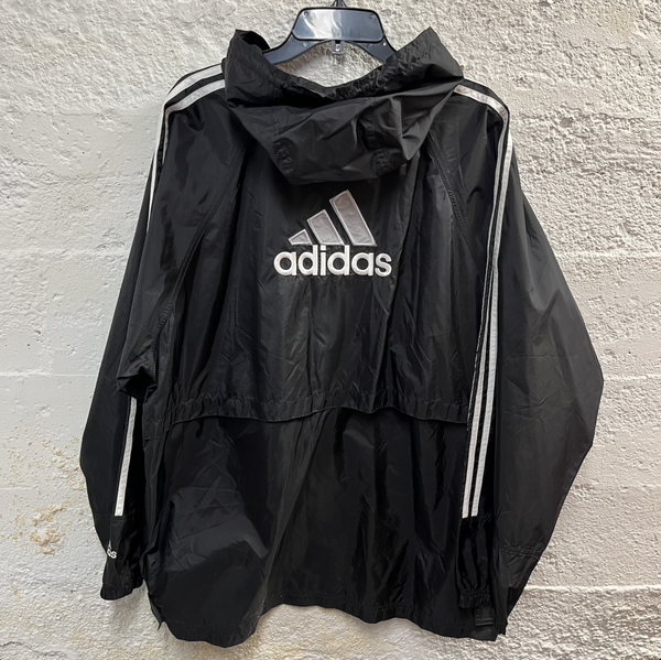 ADIDAS FULL ZIP WINDBREAKER HOODIE JACKET - XL