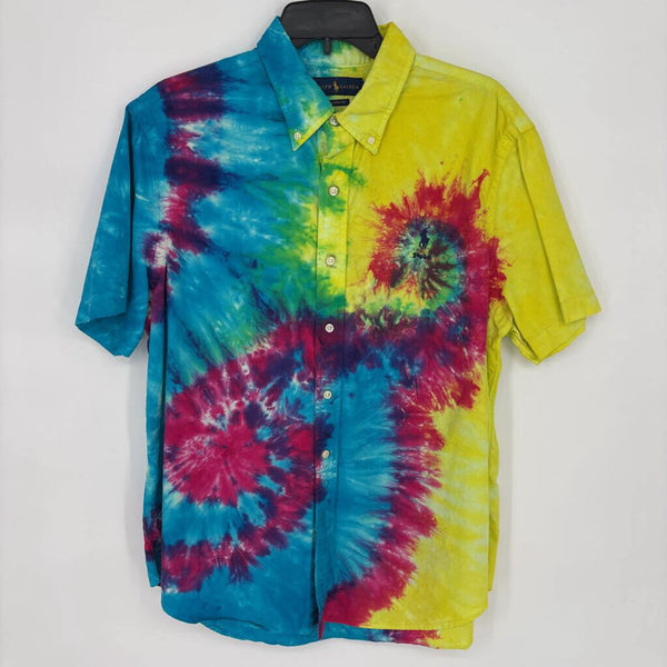 RALPH LAUREN CLASSIC FIT TIE-DYE LAGUNA SHORT SLEEVE SHIRT