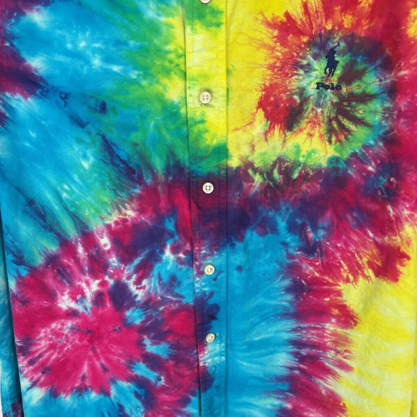 RALPH LAUREN CLASSIC FIT TIE-DYE LAGUNA SHORT SLEEVE SHIRT