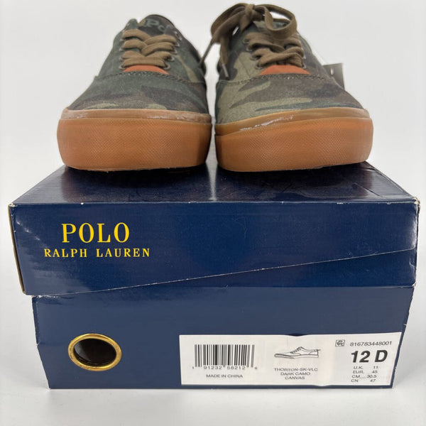 POLO RALPH LAUREN THORNTON DARD CAMO CANVAS SNEAKERS