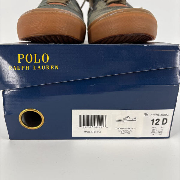 POLO RALPH LAUREN THORNTON DARD CAMO CANVAS SNEAKERS