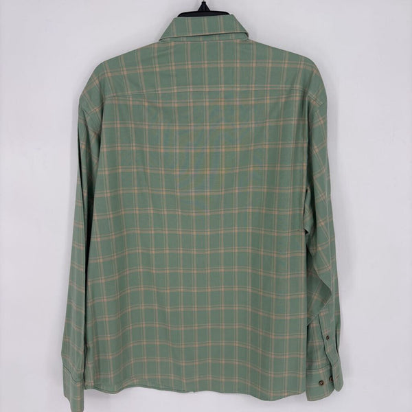 UNTUCKIT RELAXED FIT WRINKLE FREE PLAID BUTTON DOWN SHIRT