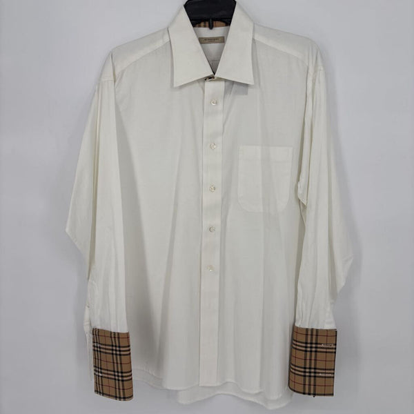 BURBERRY LONDON NOVA CHECK FRENCH CUFF DRESS SHIRT