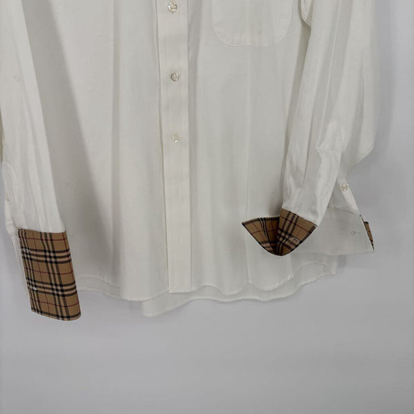 BURBERRY LONDON NOVA CHECK FRENCH CUFF DRESS SHIRT