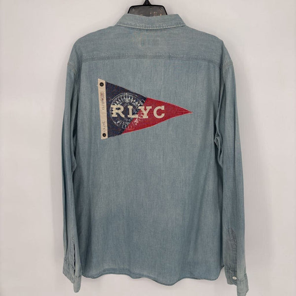 POLO RALPH LAUREN CHAMBRAY RLYC BUTTON DOWN SHIRT