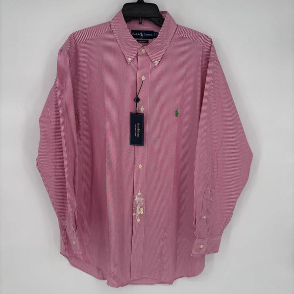 RALPH LAUREN STRIPED CLASSIC FIT 'THE DRESS SHIRT"