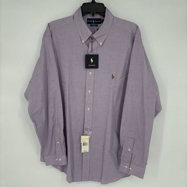 RALPH LAUREN STRIPED CLASSIC FIT 'THE BUTTONDOWN" DRESS SHIRT