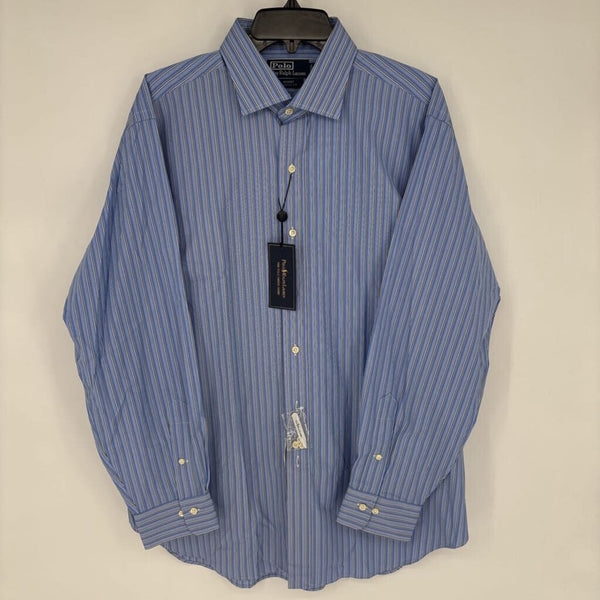 RALPH LAUREN STRIPED REGENT CLASSIC FIT 'THE POLO DRESS SHIRT"