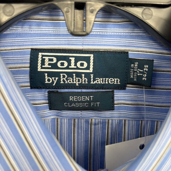 RALPH LAUREN STRIPED REGENT CLASSIC FIT 'THE POLO DRESS SHIRT"