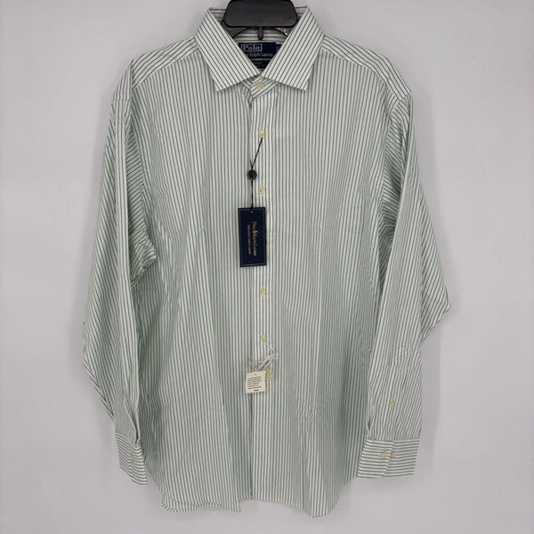 RALPH LAUREN STRIPED REGENT CLASSIC FIT 'THE POLO DRESS SHIRT"