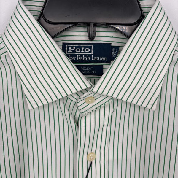 RALPH LAUREN STRIPED REGENT CLASSIC FIT 'THE POLO DRESS SHIRT"