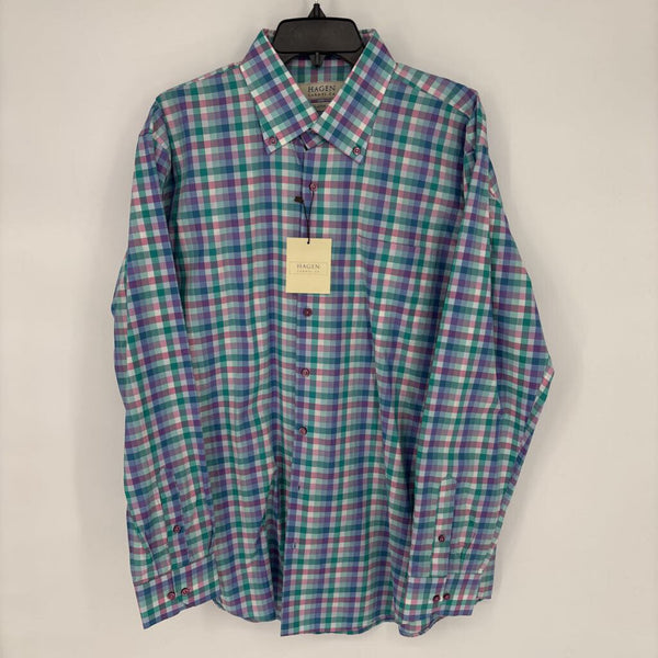 NWT HAGEN CARMEL CA CLASSIC FIT GINGHAM BUTTON DOWN SHIRT