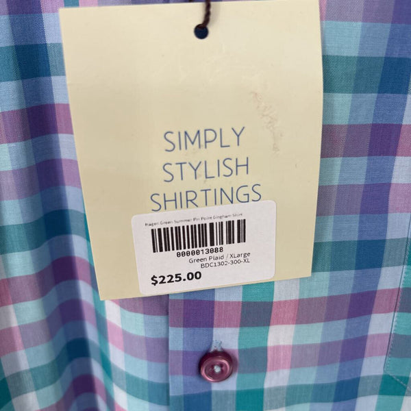 NWT HAGEN CARMEL CA CLASSIC FIT GINGHAM BUTTON DOWN SHIRT