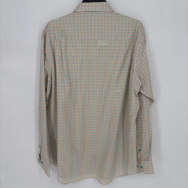 NWT DAVID DONAHUE GINGHAM BUTTON DOWN SHIRT