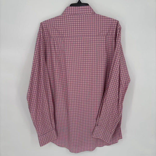 NWT DAVID DONAHUE GINGHAM BUTTON DOWN SHIRT