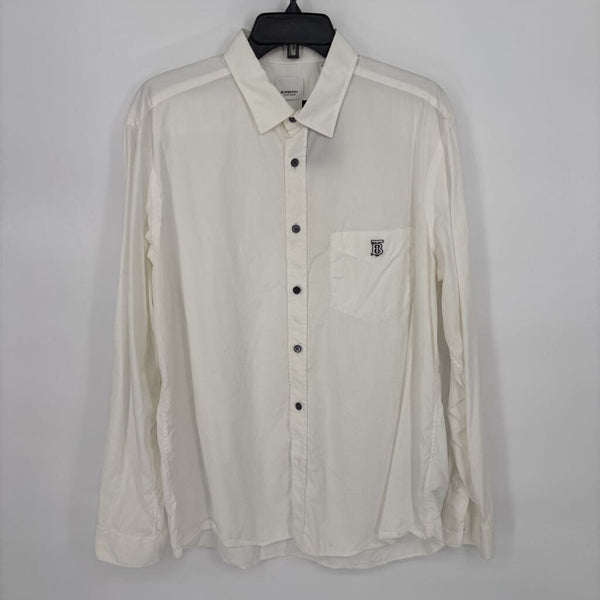 BURBERRY LONDON OWEN TB EMBROIDERED BUTTON DOWN SHIRT