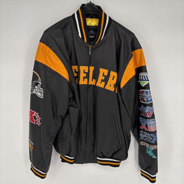NFL PITTSBURGH STEELERS 6 -TIME SUPER BOWL CHAMPIONS LEATHER JACKET