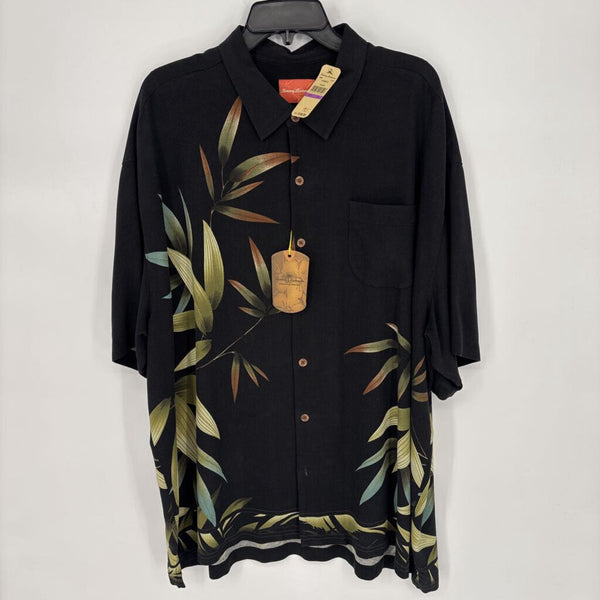 NWT TOMMY BAHAMA LOS BAMBU 100% SILK SHORT SLEEVE SHIRT
