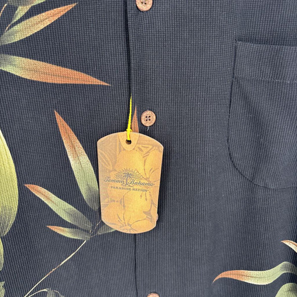 NWT TOMMY BAHAMA LOS BAMBU 100% SILK SHORT SLEEVE SHIRT