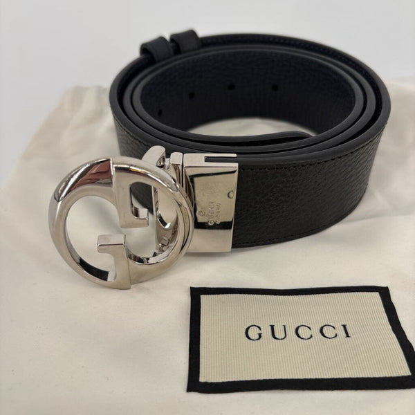 GUCCI INTERLOCKING LOGO REVERSIBLE LEATHER BELT