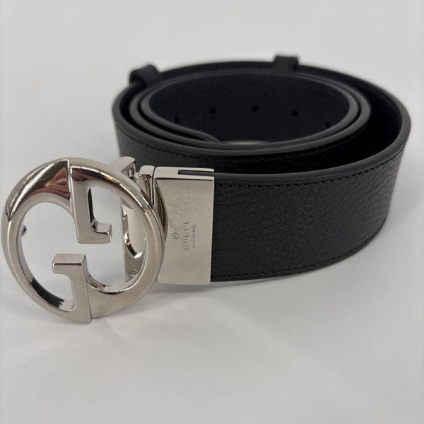 GUCCI INTERLOCKING LOGO REVERSIBLE LEATHER BELT