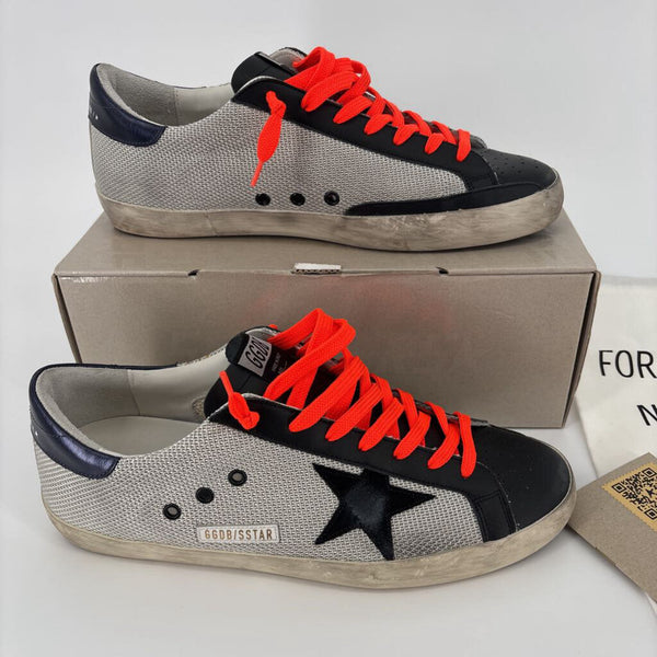 NWB GOLDEN GOOSE SUPER-STAR CLASSIC LEATHER TOE QTR SUEDE STAR LAMINATED HEEL