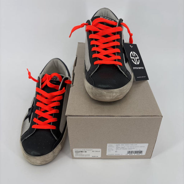 NWB GOLDEN GOOSE SUPER-STAR CLASSIC LEATHER TOE QTR SUEDE STAR LAMINATED HEEL