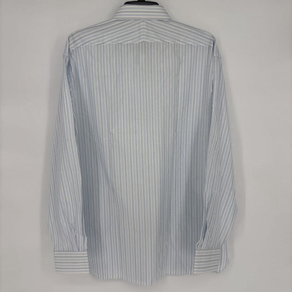 NWT IKE BEHAR 120'S TWO PLY STRIPED DRESS SHIRT