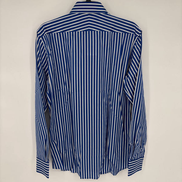 NWT DUCHAMP STRIPED TAILORED FIT DRESS SHIRT