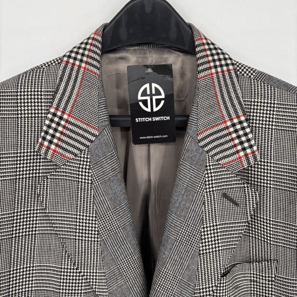 ALEXANDER MCQUEEN SLIM-FIT PRINCE OF WHALES WOOL/CASHMERE BLEND COAT