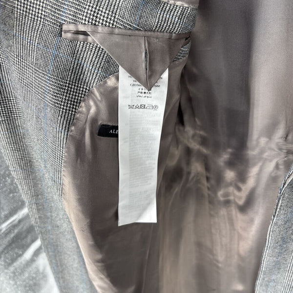 ALEXANDER MCQUEEN SLIM-FIT PRINCE OF WHALES WOOL/CASHMERE BLEND COAT