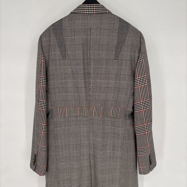 ALEXANDER MCQUEEN SLIM-FIT PRINCE OF WHALES WOOL/CASHMERE BLEND COAT