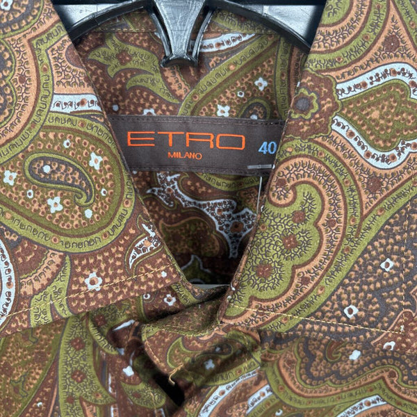 ETRO MILANO PAISLEY BUTTON UP SHIRT