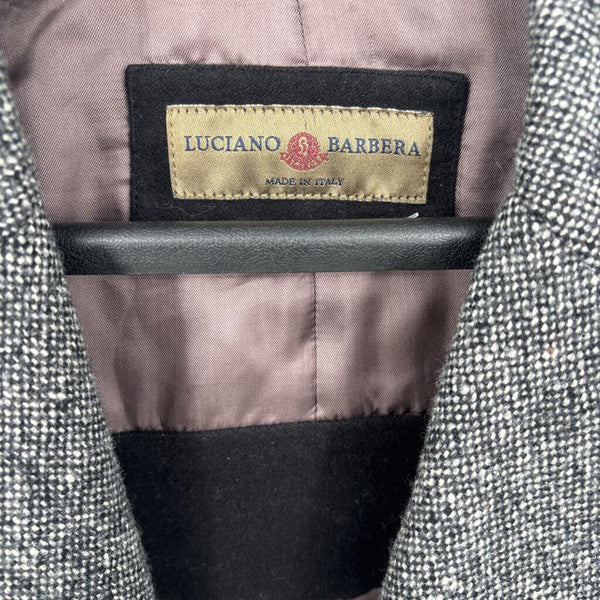 LUCIANO BARBERA WOOL CASHMERE AND CAMEL HAIR TWEED JACKET
