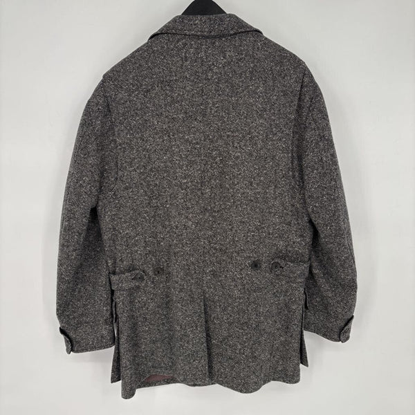 LUCIANO BARBERA WOOL CASHMERE AND CAMEL HAIR TWEED JACKET