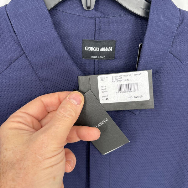 GIORGIO ARMANI TEXTURED BUTTON DOWN SHIRT