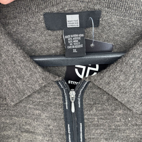 MARITHE FRANCOIS GIRBAUD WOOL BLEND QUARTER ZIP