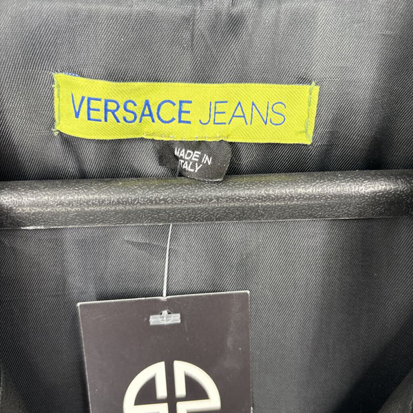 VINTAGE VERSACE JEANS PLAID LEATHER JACKET
