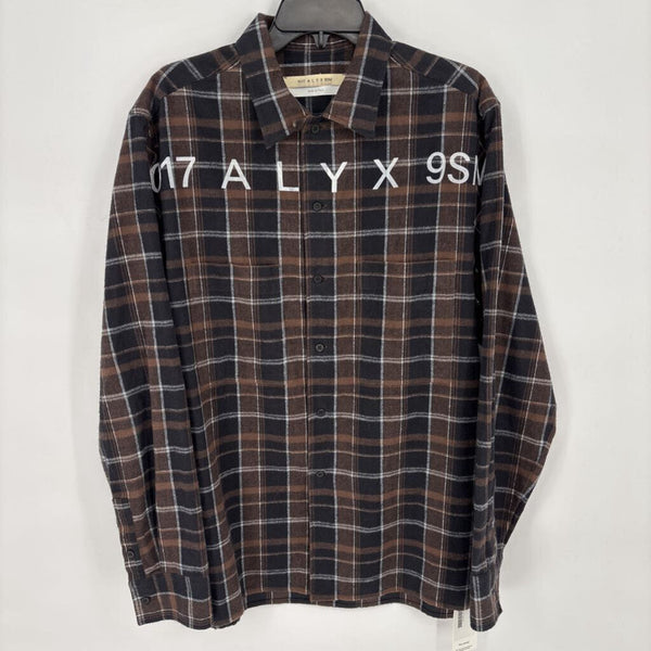 1017 ALYX 9SM PLAID FLANNEL BUTTON DOWN SHIRT