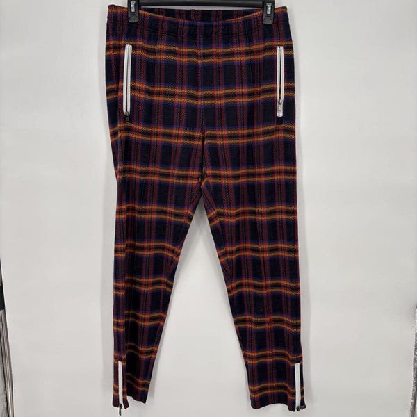 TODD SNYDER WOOL BLEND PLAID ELASTIC WAIST PANTS