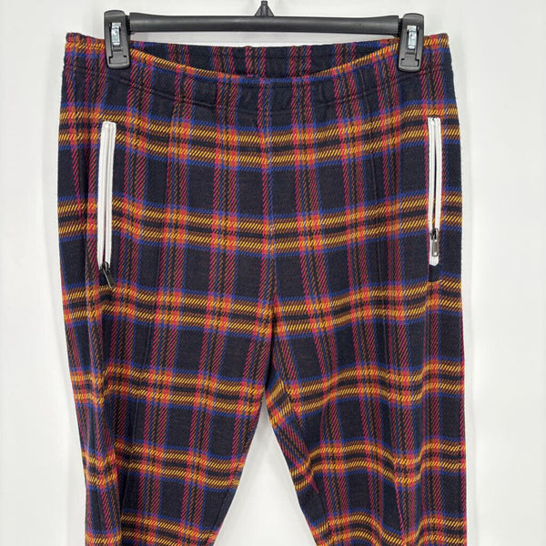 TODD SNYDER WOOL BLEND PLAID ELASTIC WAIST PANTS