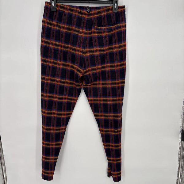 TODD SNYDER WOOL BLEND PLAID ELASTIC WAIST PANTS