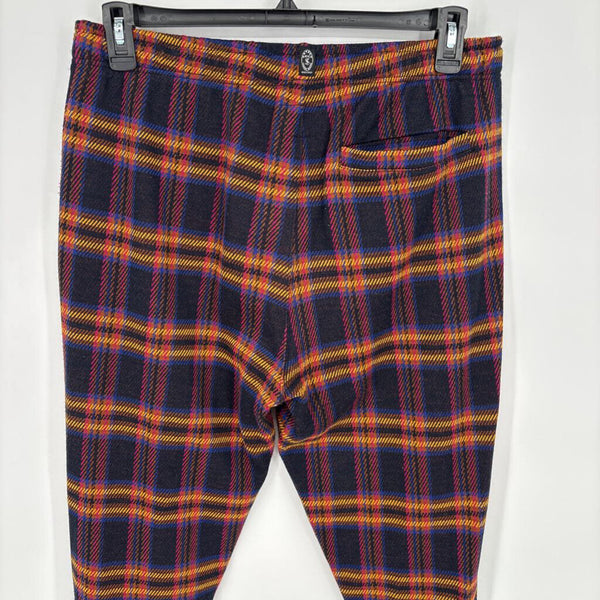 TODD SNYDER WOOL BLEND PLAID ELASTIC WAIST PANTS