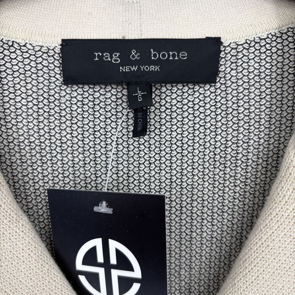 RAG & BONE SHORT SLEEVE COLLARD SWEATER