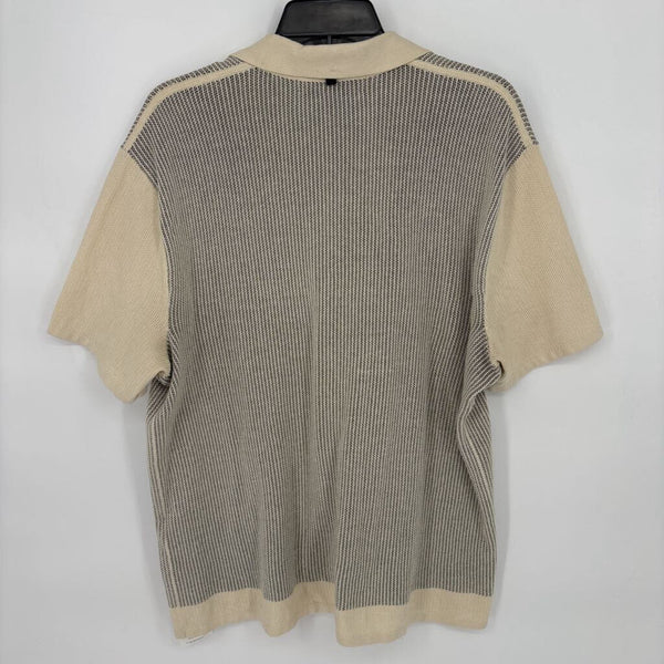 RAG & BONE SHORT SLEEVE COLLARD POLO SWEATER