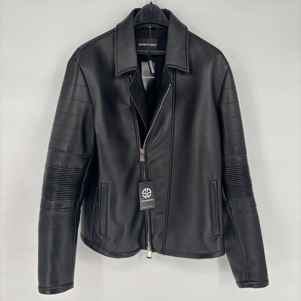 GIORGIO ARMANI LEATHER MOTO JACKET