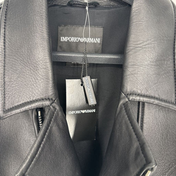 GIORGIO ARMANI LEATHER MOTO JACKET