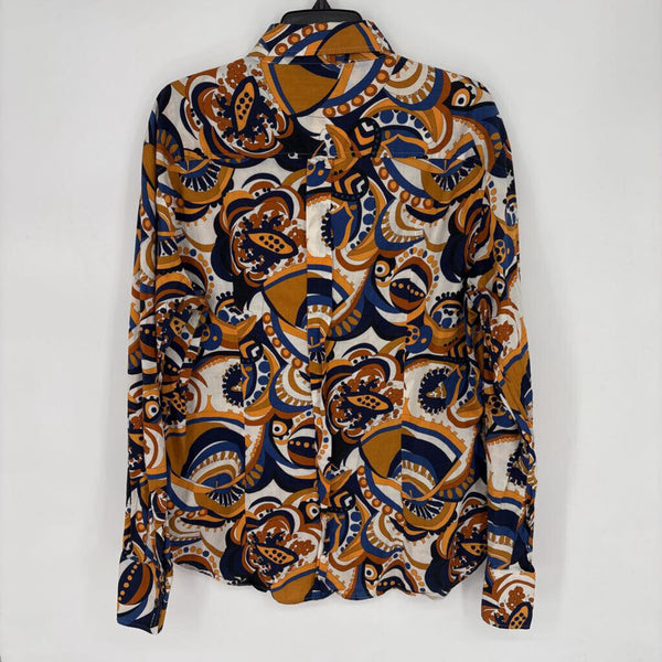 DOLCE & GABANNA ABSTRACT BUTTON DOWN SHIRT