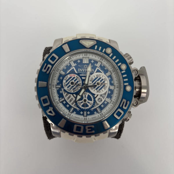 Invicta Sea Hunter Stainless Steel Quartz Watch with Polyurethane Strap, Model 18828