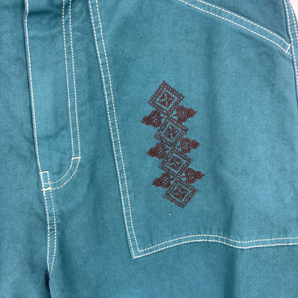 ADISH STUDIOS LTD. TATREEZ EMBOIDERED COTTON PANTS